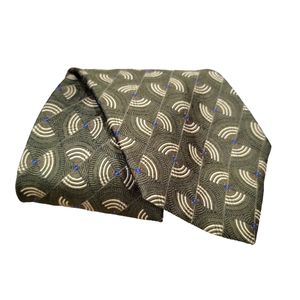 Silk Green Farrell Reed tie with a tag new handsewn retro